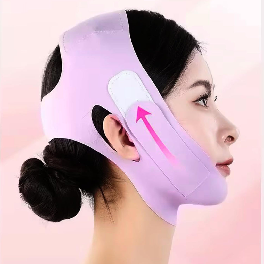Chin Strap Face Lift Band Tape for Sleeping Double Chin Reducer Jawline Lifting Device V Line Mask for Skincare Routine Jawline Shaper Firming for Women and Men