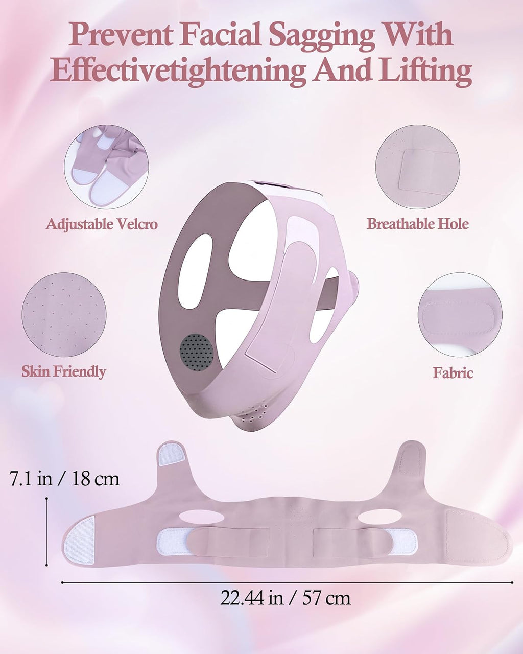 V Line Face Slimming Mask for Sleeping, Reusable Chin Strap Jawline Shaper, Double Chin Reducer, V Shaped Face Lifting Mask, Chin Up Patch, Jaw Exerciser for Women and Men